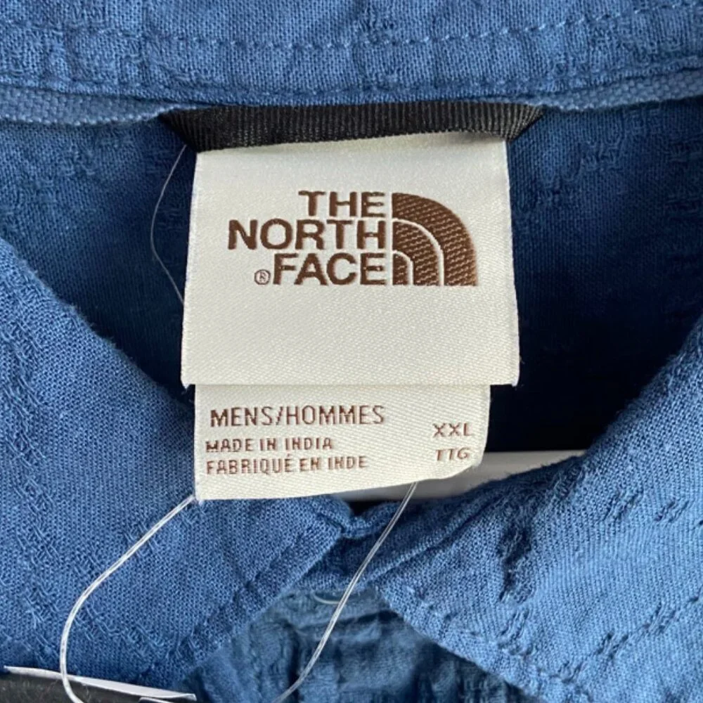 NWT The North Face Shady Blue Loghill Jacquard Shirt